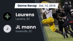 Recap: Laurens  vs. JL mann 2018