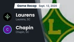 Recap: Laurens  vs. Chapin  2020
