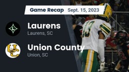 Recap: Laurens  vs. Union County  2023
