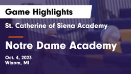 St. Catherine of Siena Academy  vs Notre Dame Academy Game Highlights - Oct. 4, 2023