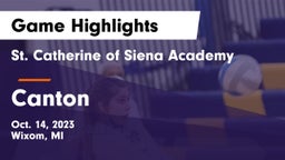 St. Catherine of Siena Academy  vs Canton  Game Highlights - Oct. 14, 2023