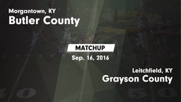 Matchup: Butler County vs. Grayson County  2016