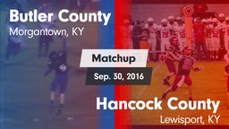 Matchup: Butler County vs. Hancock County  2016