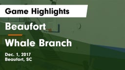 Beaufort  vs Whale Branch Game Highlights - Dec. 1, 2017