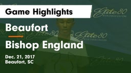 Beaufort  vs Bishop England  Game Highlights - Dec. 21, 2017