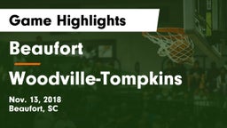 Beaufort  vs Woodville-Tompkins  Game Highlights - Nov. 13, 2018