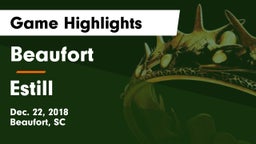 Beaufort  vs Estill  Game Highlights - Dec. 22, 2018