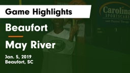 Beaufort  vs May River Game Highlights - Jan. 5, 2019