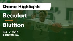 Beaufort  vs Bluffton  Game Highlights - Feb. 7, 2019