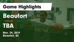 Beaufort  vs TBA Game Highlights - Nov. 24, 2019