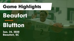 Beaufort  vs Bluffton  Game Highlights - Jan. 24, 2020