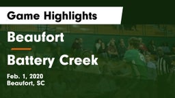 Beaufort  vs Battery Creek  Game Highlights - Feb. 1, 2020