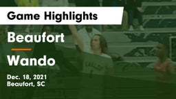 Beaufort  vs Wando  Game Highlights - Dec. 18, 2021