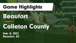 Beaufort  vs Colleton County  Game Highlights - Feb. 8, 2022