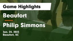 Beaufort  vs Philip Simmons  Game Highlights - Jan. 24, 2023