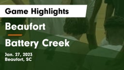 Beaufort  vs Battery Creek  Game Highlights - Jan. 27, 2023