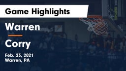 Warren  vs Corry  Game Highlights - Feb. 23, 2021