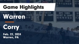 Warren  vs Corry  Game Highlights - Feb. 22, 2024