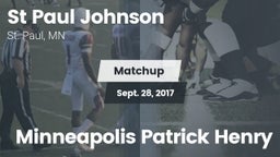 Matchup: St Paul Johnson vs. Minneapolis Patrick Henry 2017