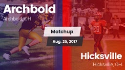 Matchup: Archbold vs. Hicksville  2017