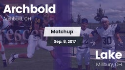 Matchup: Archbold vs. Lake  2017