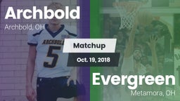 Matchup: Archbold vs. Evergreen  2018