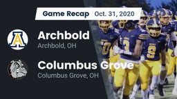 Recap: Archbold  vs. Columbus Grove  2020