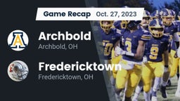 Recap: Archbold  vs. Fredericktown  2023