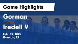 Gorman  vs Iredell V Game Highlights - Feb. 13, 2023