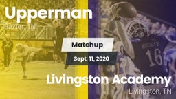 Matchup: Upperman vs. Livingston Academy 2020