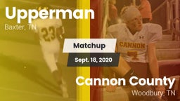 Matchup: Upperman vs. Cannon County  2020