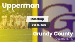 Matchup: Upperman vs. Grundy County  2020