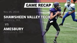 Recap: Shawsheen Valley Tech  vs. Amesbury  2016