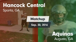 Matchup: Hancock Central vs. Aquinas  2016