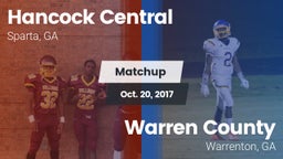 Matchup: Hancock Central vs. Warren County  2017