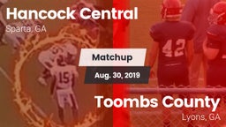 Matchup: Hancock Central vs. Toombs County  2019