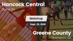 Matchup: Hancock Central vs. Greene County  2020