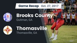 Recap: Brooks County  vs. Thomasville  2017