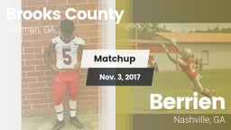 Matchup: Brooks County vs. Berrien  2017