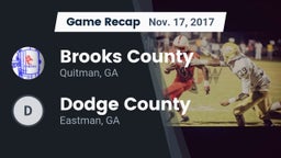 Recap: Brooks County  vs. Dodge County 2017