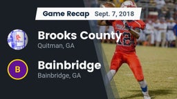 Recap: Brooks County  vs. Bainbridge  2018