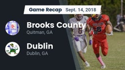 Recap: Brooks County  vs. Dublin  2018