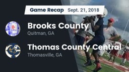 Recap: Brooks County  vs. Thomas County Central  2018