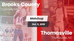 Matchup: Brooks County vs. Thomasville  2018