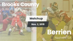 Matchup: Brooks County vs. Berrien  2018