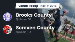 Recap: Brooks County  vs. Screven County  2018