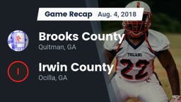 Recap: Brooks County  vs. Irwin County  2018