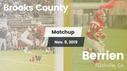 Matchup: Brooks County vs. Berrien  2019