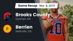 Recap: Brooks County  vs. Berrien  2019