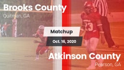 Matchup: Brooks County vs. Atkinson County  2020
